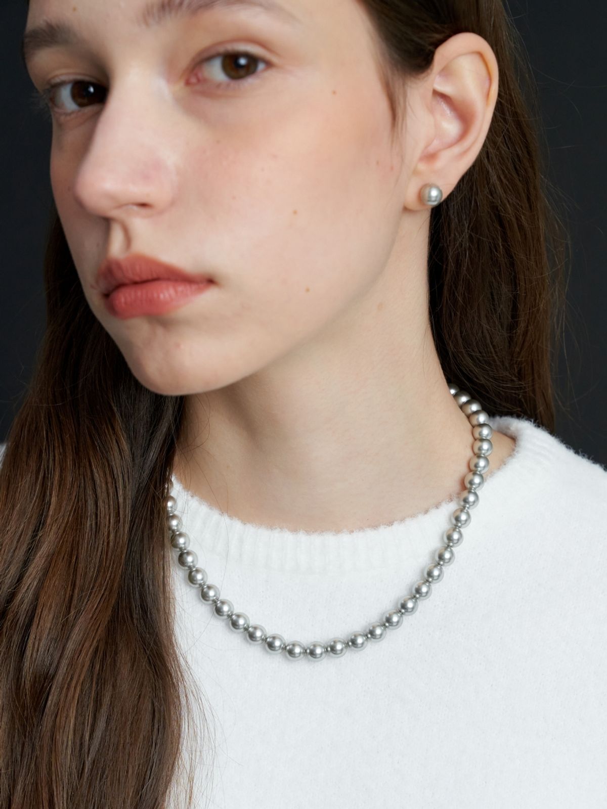 러브미몬스터(LOVE ME MONSTER) Essential Pearl Necklace 8mm (L233MNK010)