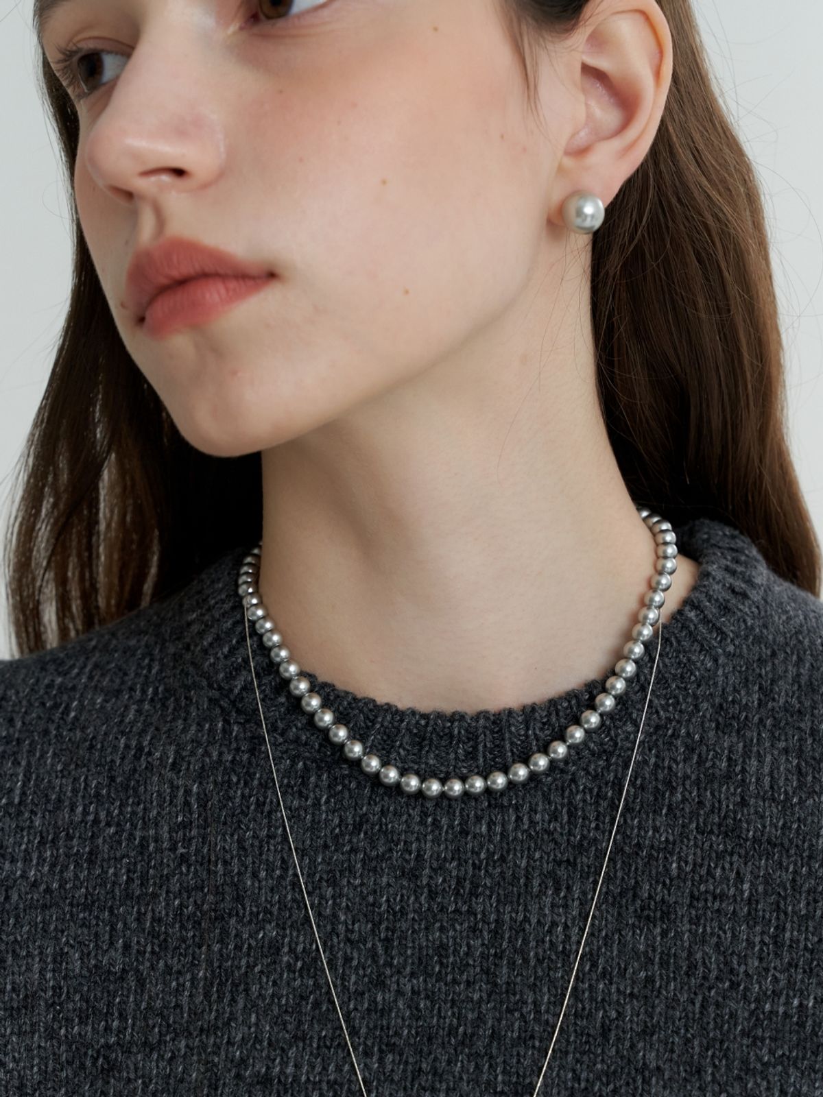 러브미몬스터(LOVE ME MONSTER) Essential Pearl Necklace 6mm (L233MNK020)