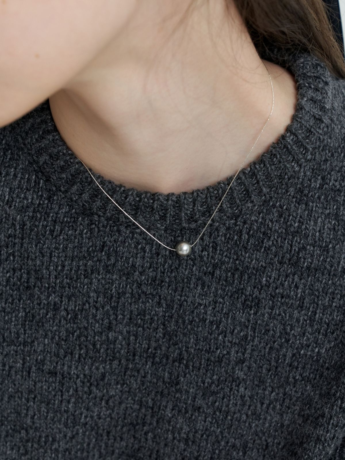 러브미몬스터(LOVE ME MONSTER) [Silver] Essential Pearl / Chain Necklace 8mm (L233MNK050)