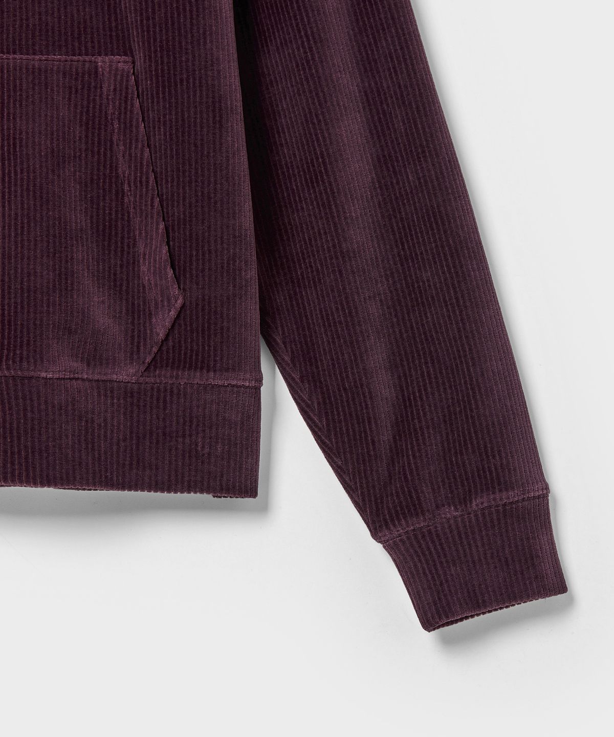 하워드슈터(HOWARDSHOOTER) 남여공용 코듀로이 세미오버핏 스판 후드 티셔츠 브라운(CORDUROY ARCH LOGO HOODIE BROWN)