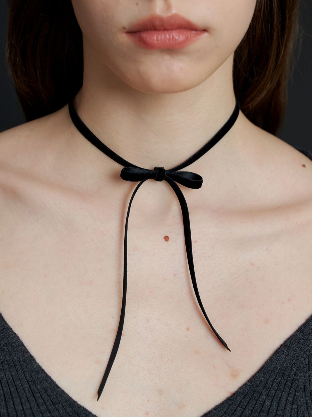 러브미몬스터(LOVE ME MONSTER) Ribbon Velvet Choker (L233MNK090)