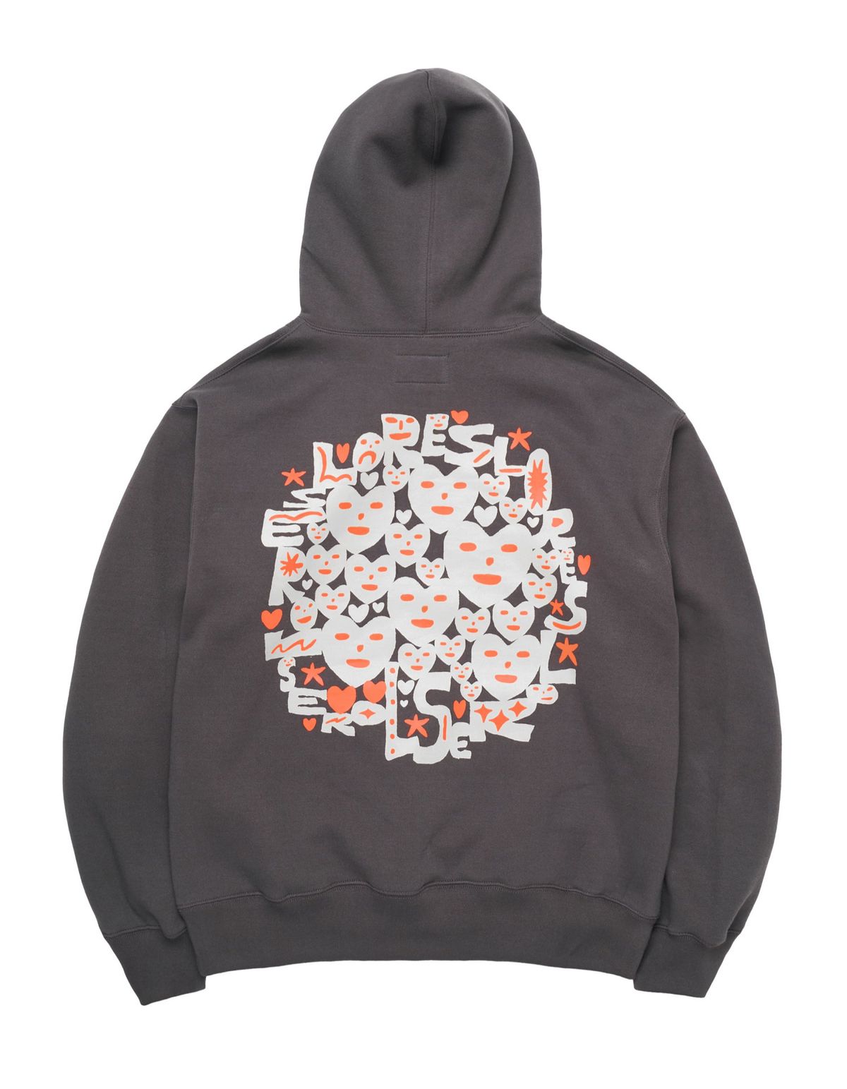 로어즈(LORES) Full of Love Hoodie - Charcoal
