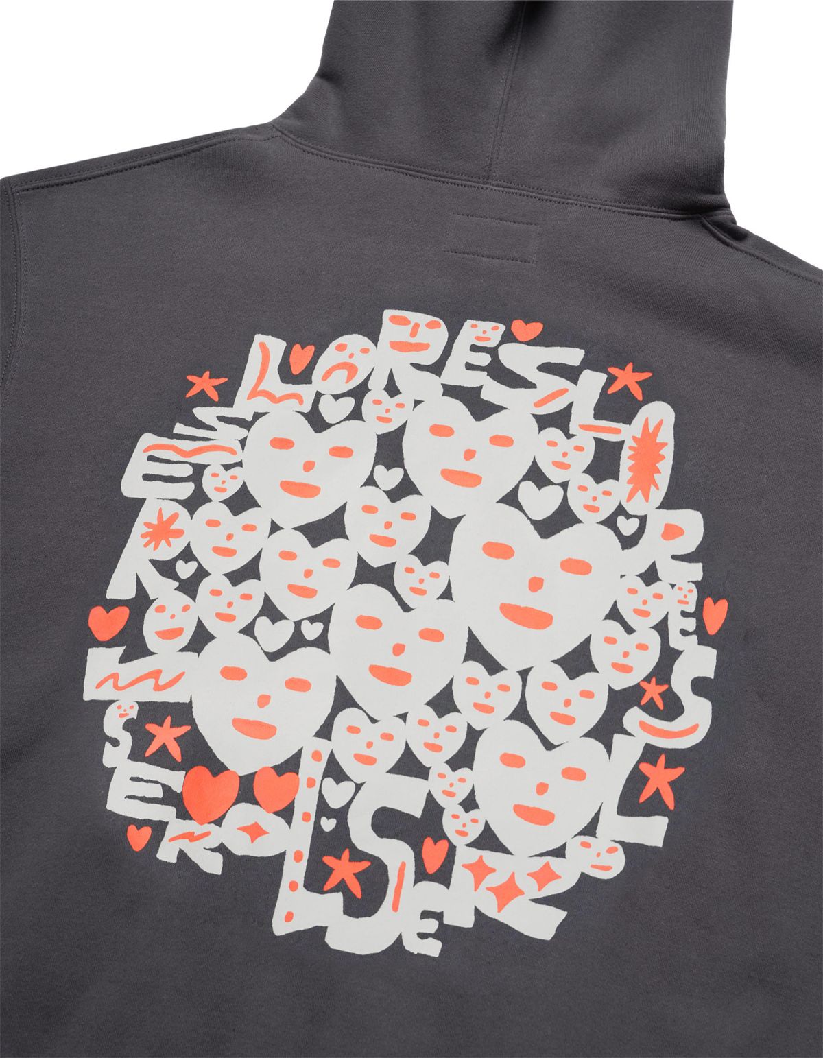 로어즈(LORES) Full of Love Hoodie - Charcoal