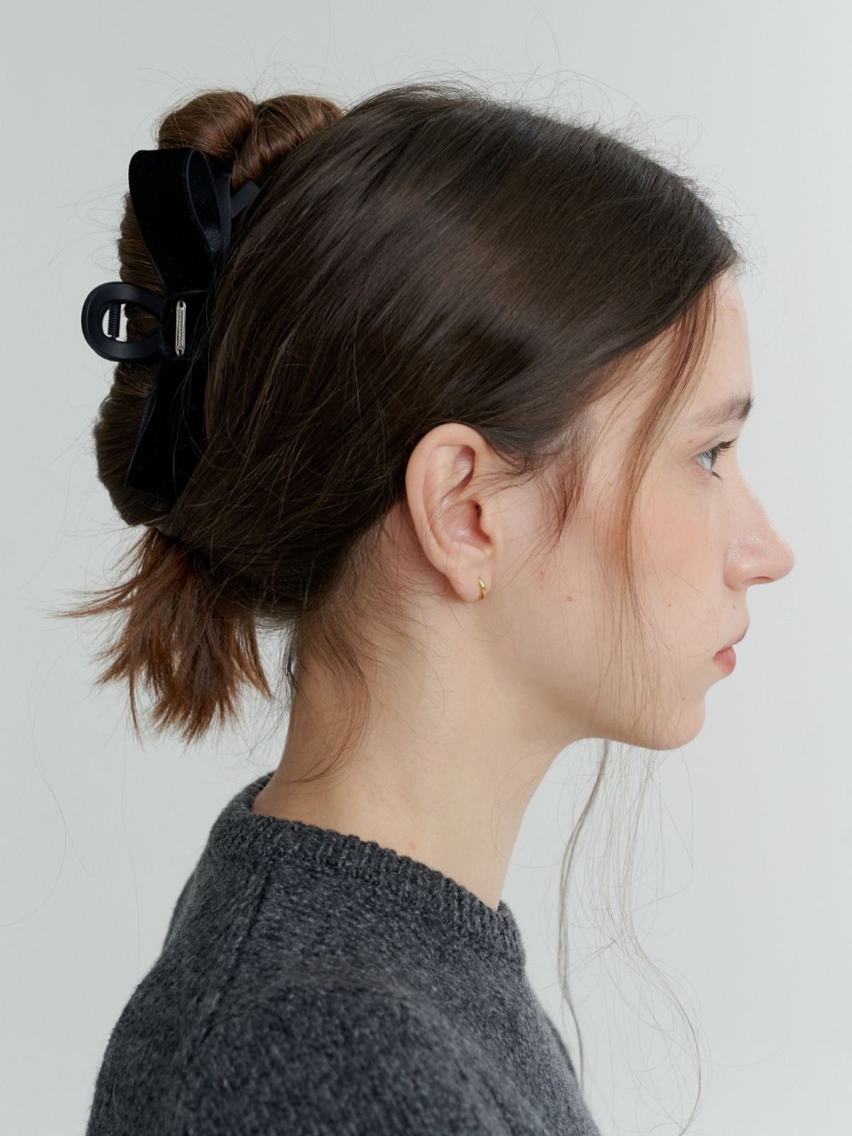 러브미몬스터(LOVE ME MONSTER) Classic Velvet Ribbon Hair Clip (L233MHA060)