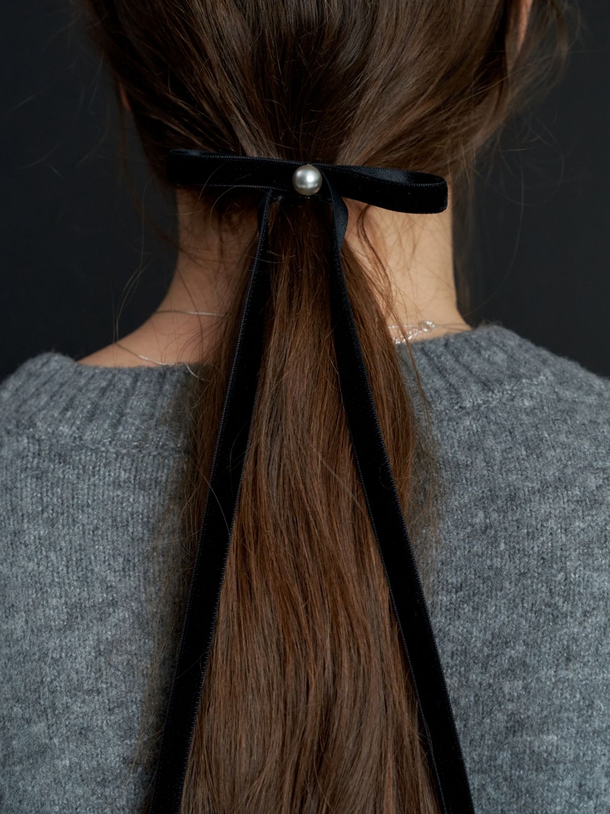 러브미몬스터(LOVE ME MONSTER) Classic Velvet Ribbon Hair Pin M (L233MHA070)