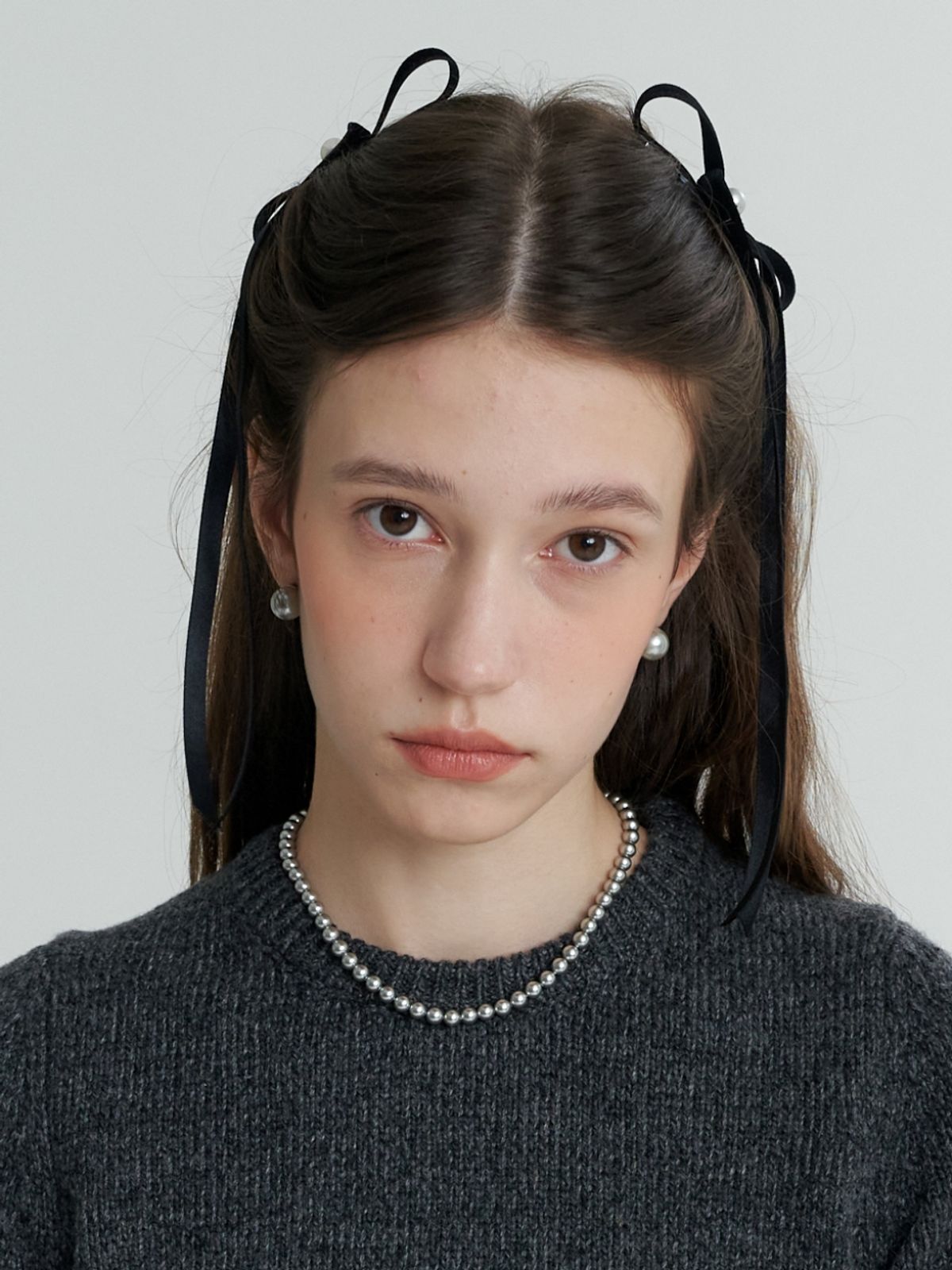 러브미몬스터(LOVE ME MONSTER) Classic Velvet Ribbon Hair Pin M (L233MHA070)
