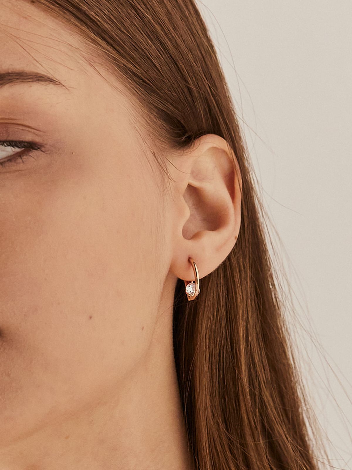 소수(SOSOO) Simple Cubic Ball Earring 심플 큐빅 볼 귀걸이