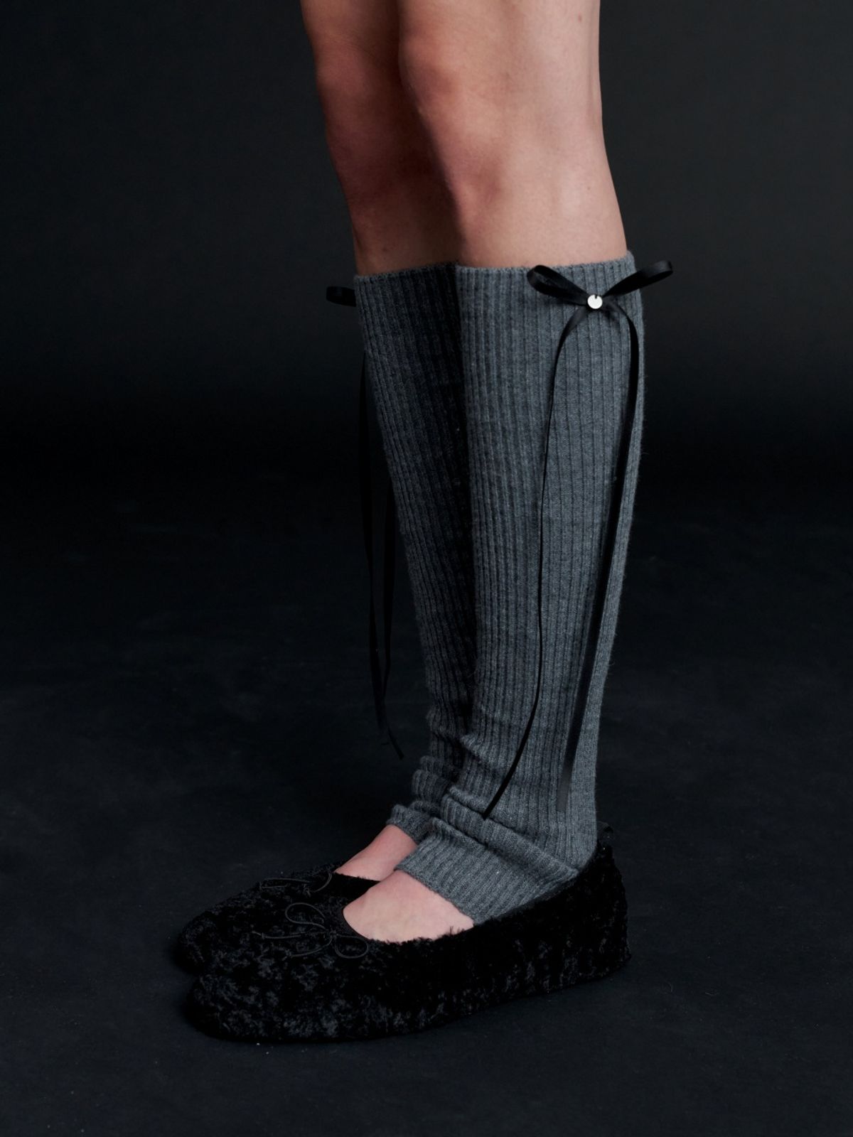 러브미몬스터(LOVE ME MONSTER) Ribbon Rib Wool Leg Warmer_3COL (L234MSC020)