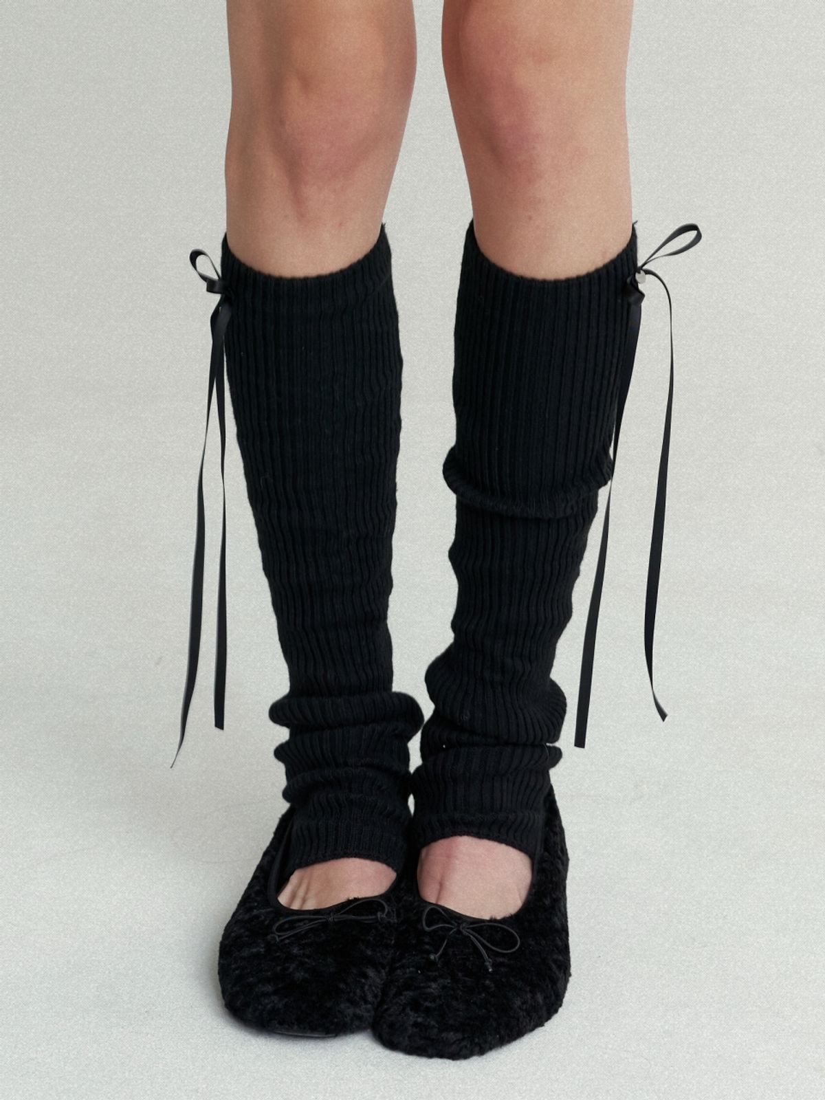 러브미몬스터(LOVE ME MONSTER) Ribbon Rib Wool Leg Warmer_3COL (L234MSC020)