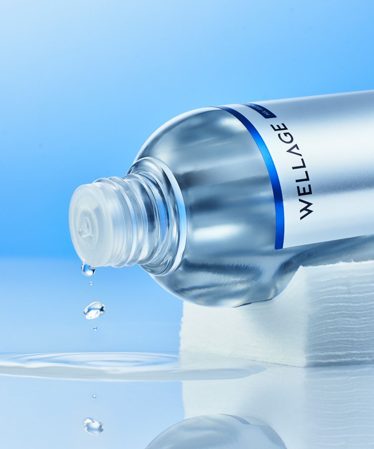 웰라쥬(WELLAGE) 리얼 히알루로닉 100 토너 200ml x 2개 (+블루 앰플 마스크 5매 증정)