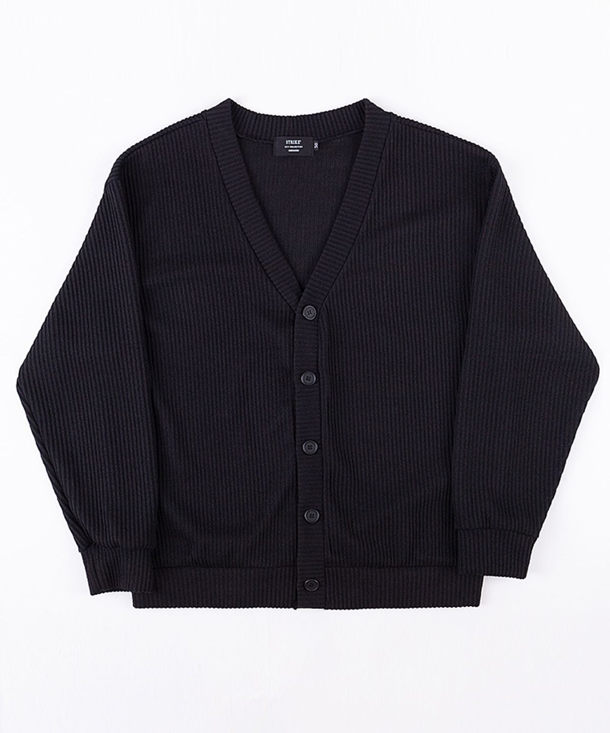 스트라이크(STRIKE) 드롭 숄더 루즈 가디건 (BLACK)