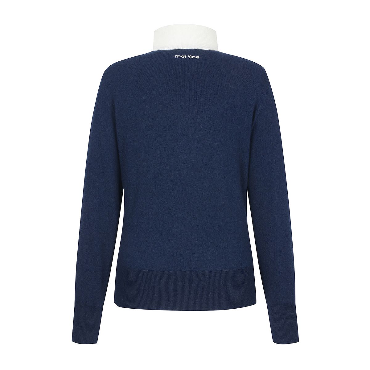 마틴골프(MARTINE GOLF) V Color Line Turtle Sweater_Navy