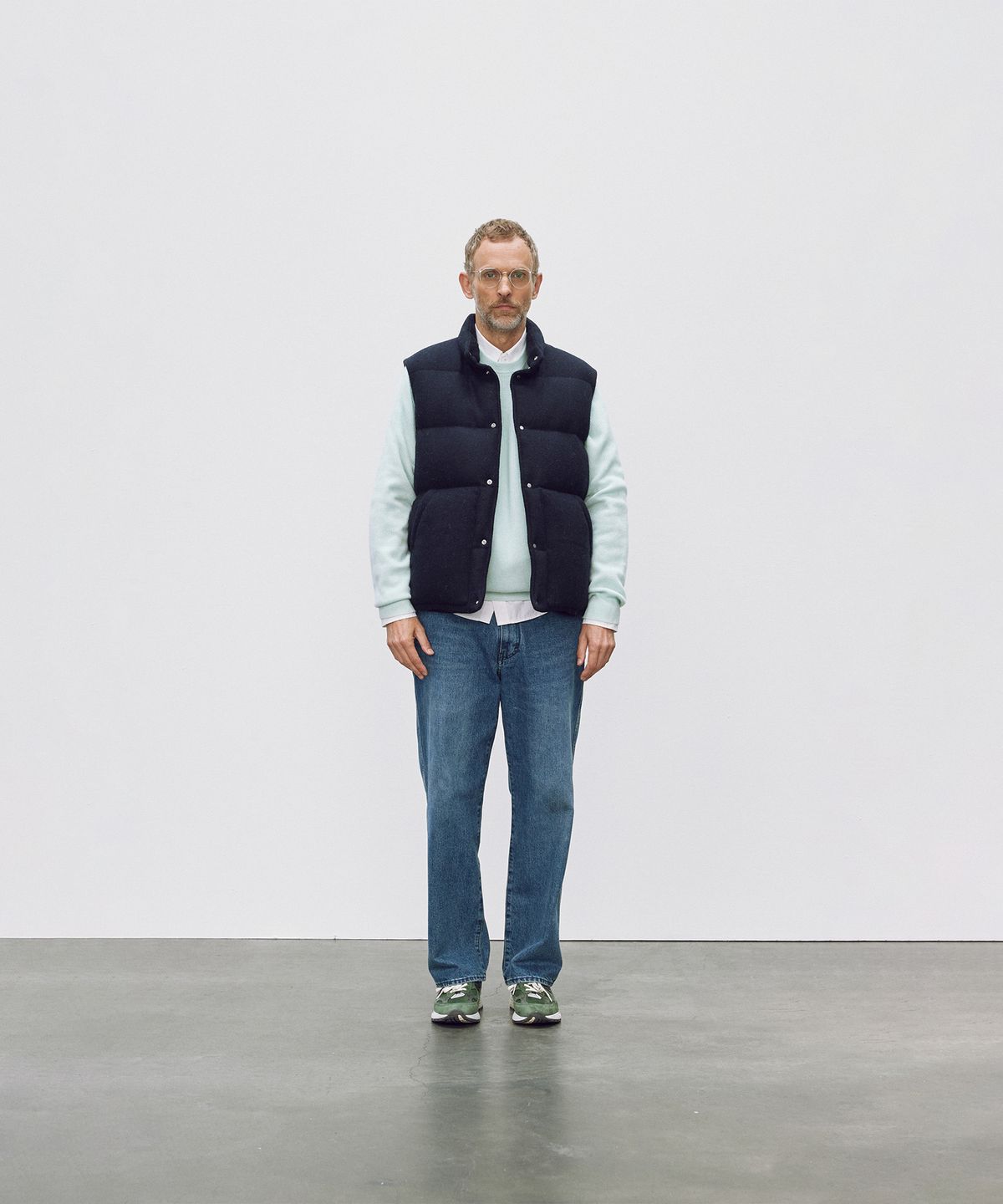 포터리(POTTERY) Wool Goose Vest_Dark Navy