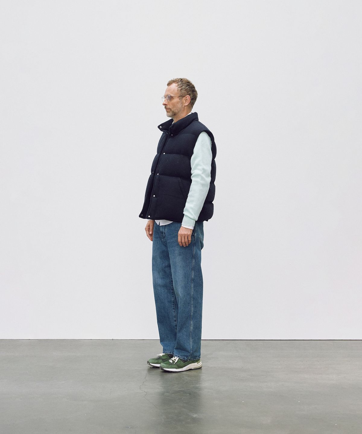 포터리(POTTERY) Wool Goose Vest_Dark Navy