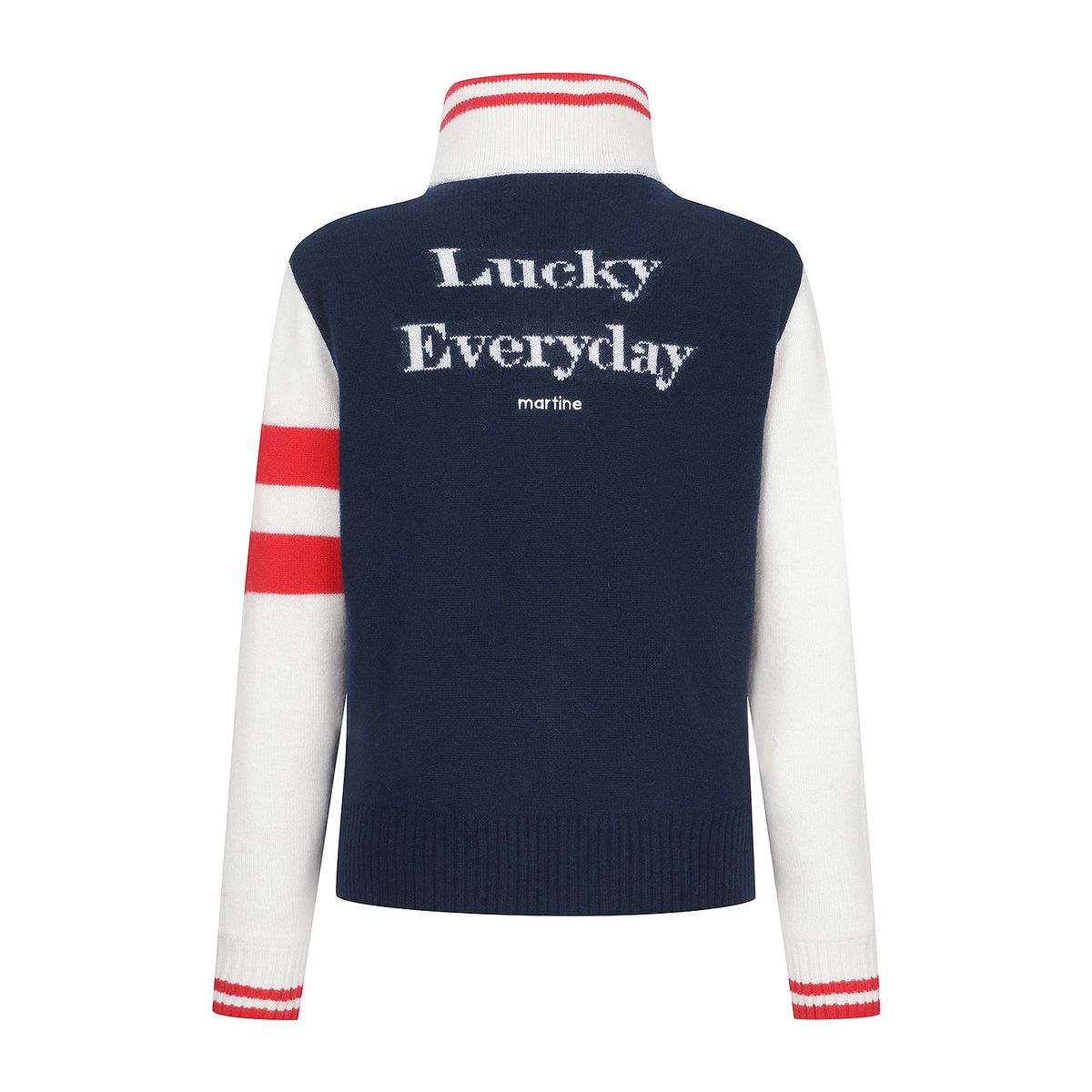 마틴골프(MARTINE GOLF) Lettering Zip-up Cardigan_Navy