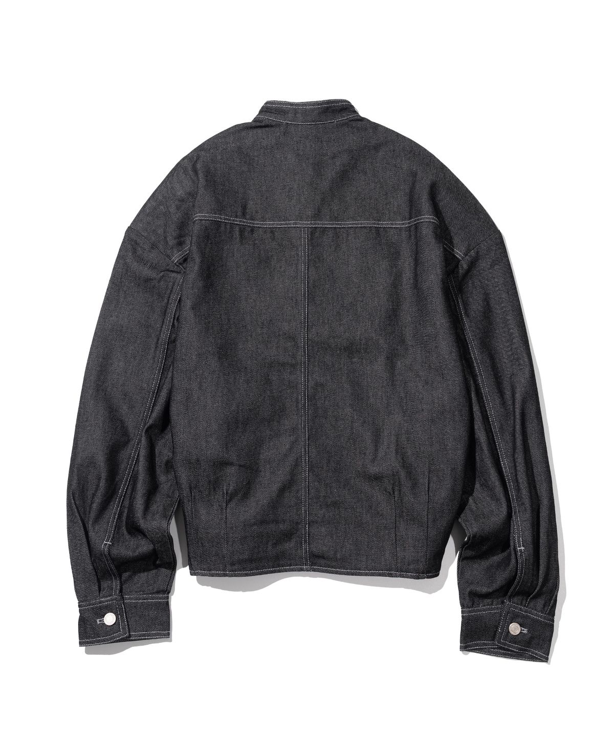 매스노운(MASSNOUN) HIGH NECK BIKER DENIM MFHJK003-BK