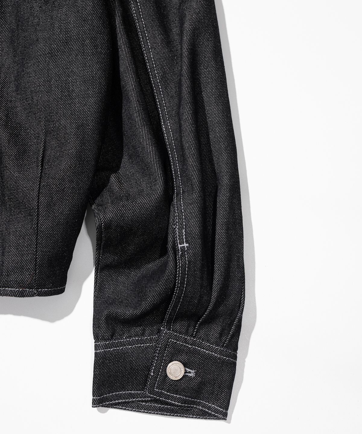 매스노운(MASSNOUN) HIGH NECK BIKER DENIM MFHJK003-BK