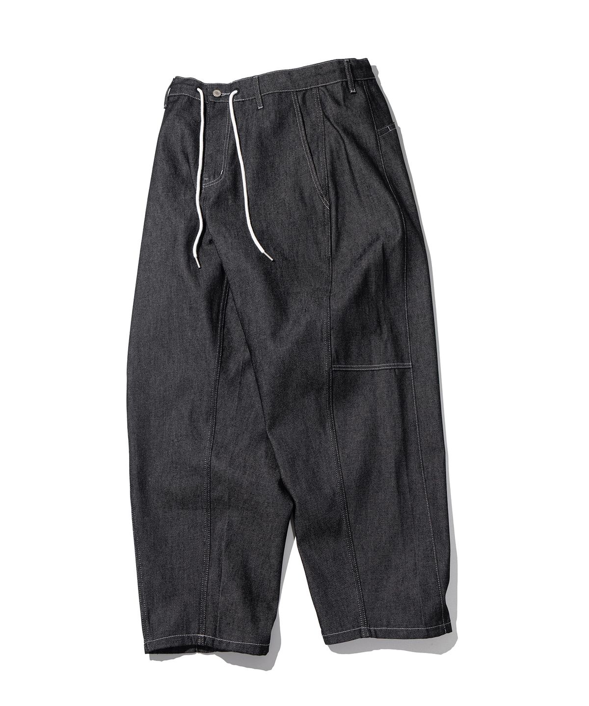매스노운(MASSNOUN) CURVED BALLOON DENIM MFHJP001-BK