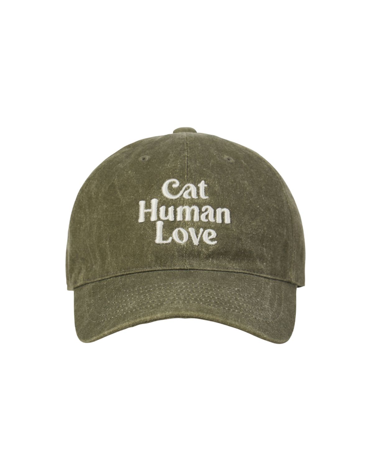 휴먼앤캣(HUMAN N CAT) 캣휴먼러브 피그먼트 볼캡 [카키]