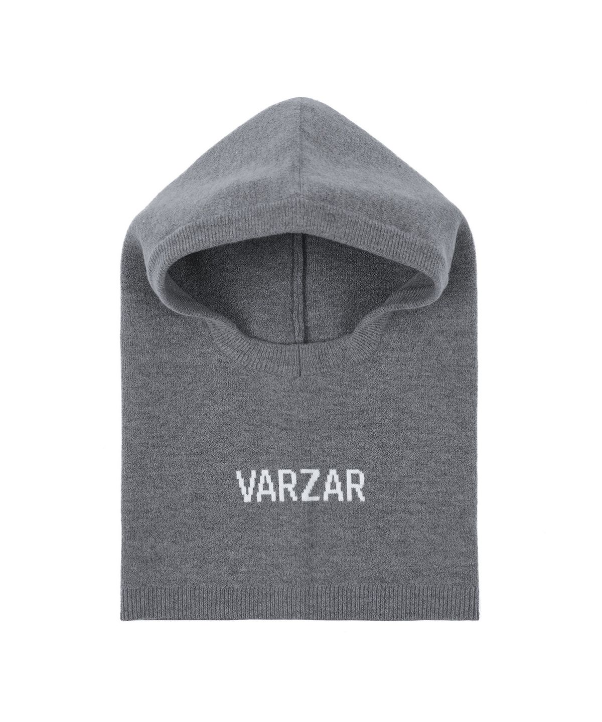 바잘(VARZAR) VARZAR 로고 니트 바라클라바 그레이
