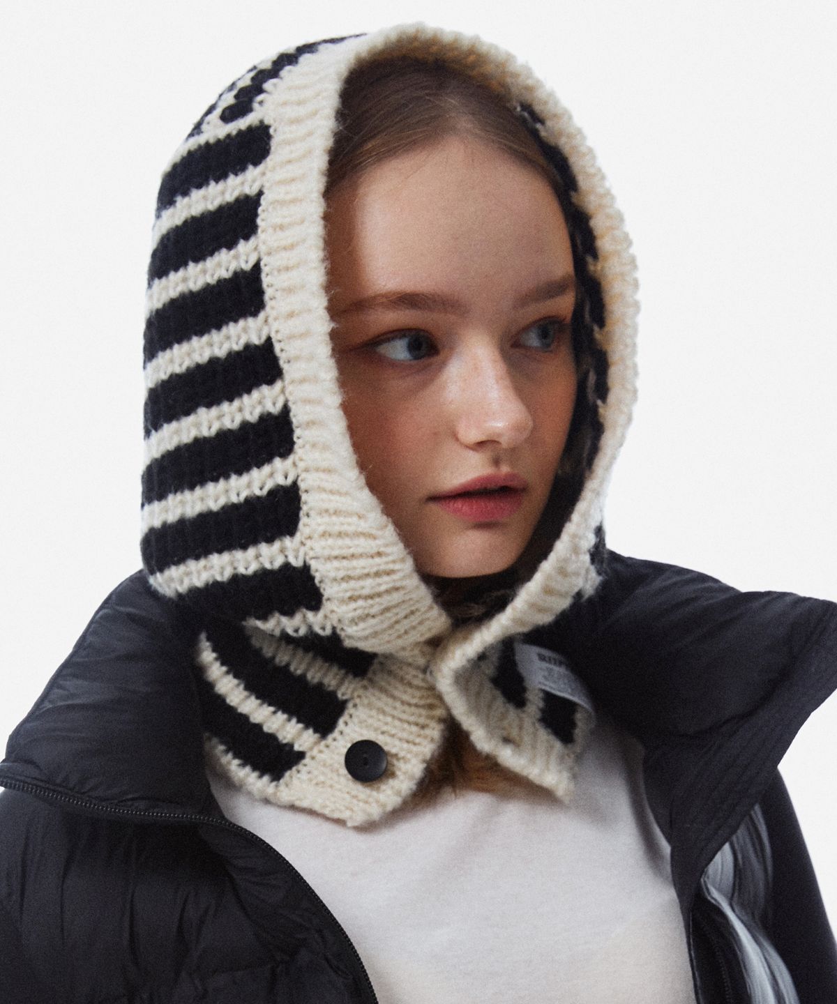 슬리피슬립(SLEEPYSLIP) BEE KNIT BLACK BARACLAVA