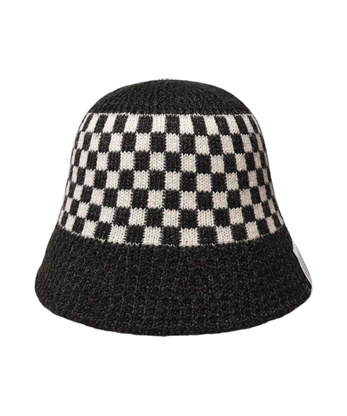 슬리피슬립(SLEEPYSLIP) CHESSBOARD CHARCOAL BUCKET HAT