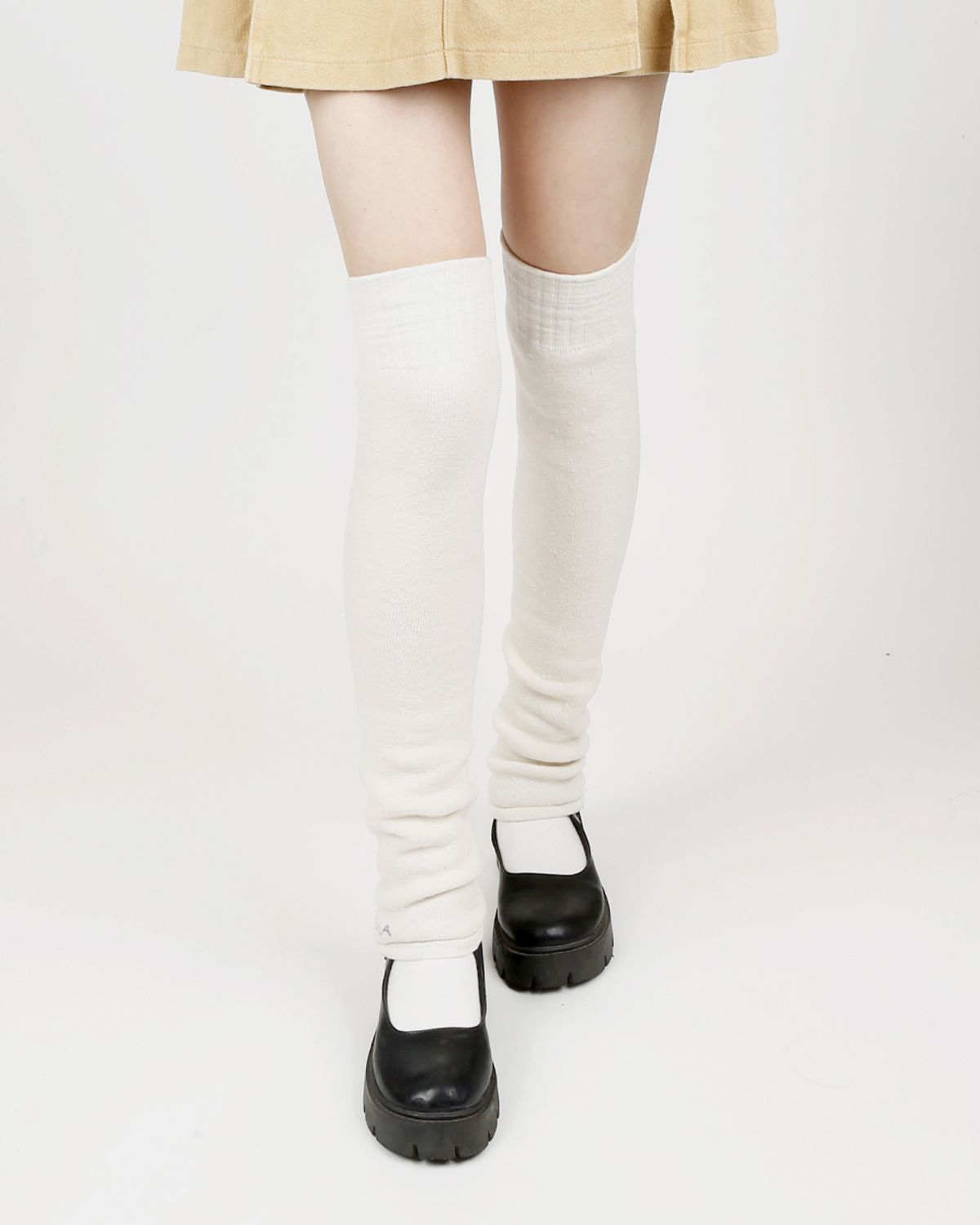삭스에이(SOCKSA) 울 도톰 니트 겨울 레그워머 더블쿠션