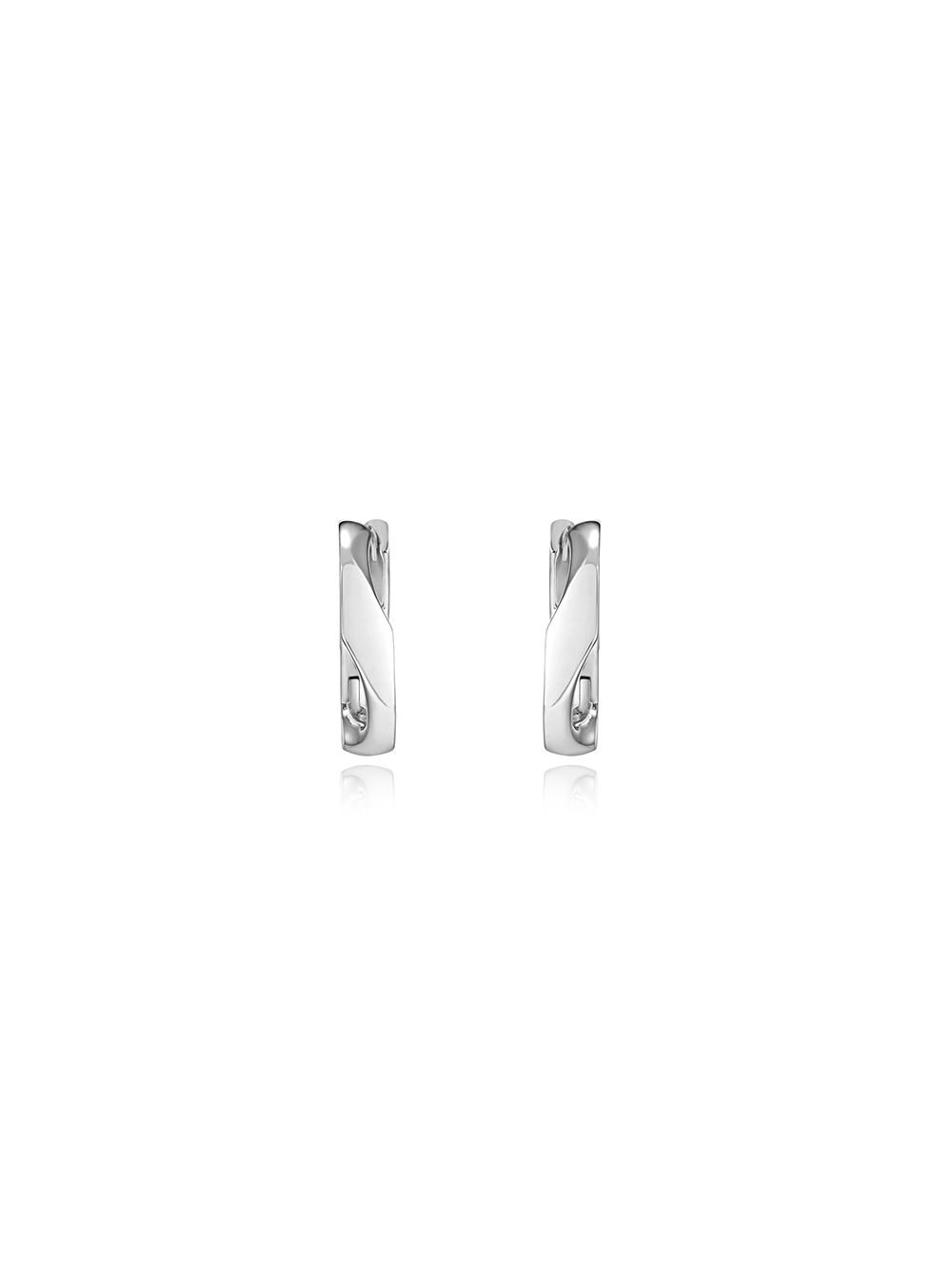 MUSINSA | HYERES-LOR S Erite Silver Curve Emblem Earrings