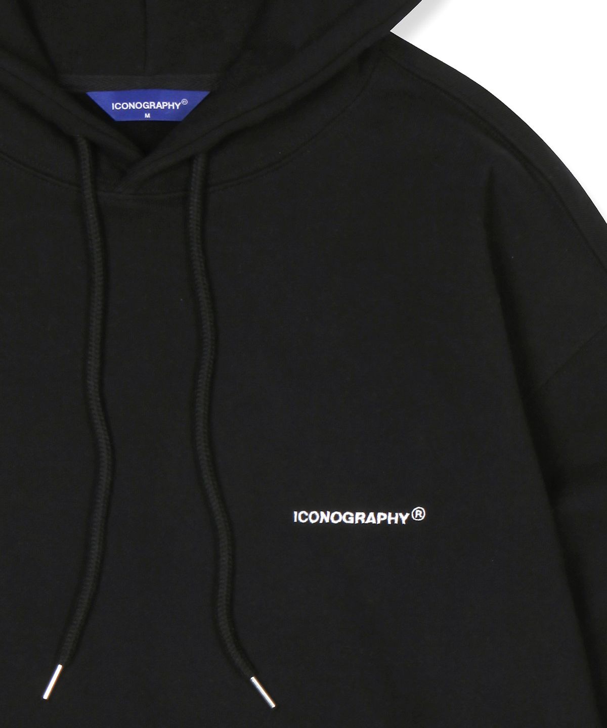 아이코노그라피(ICONOGRAPHY) OVERFIT_HOODIE BK