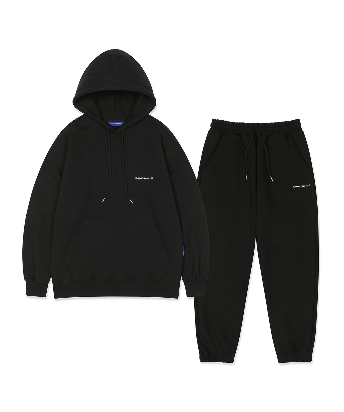 아이코노그라피(ICONOGRAPHY) OVERFIT_HOODIE BK