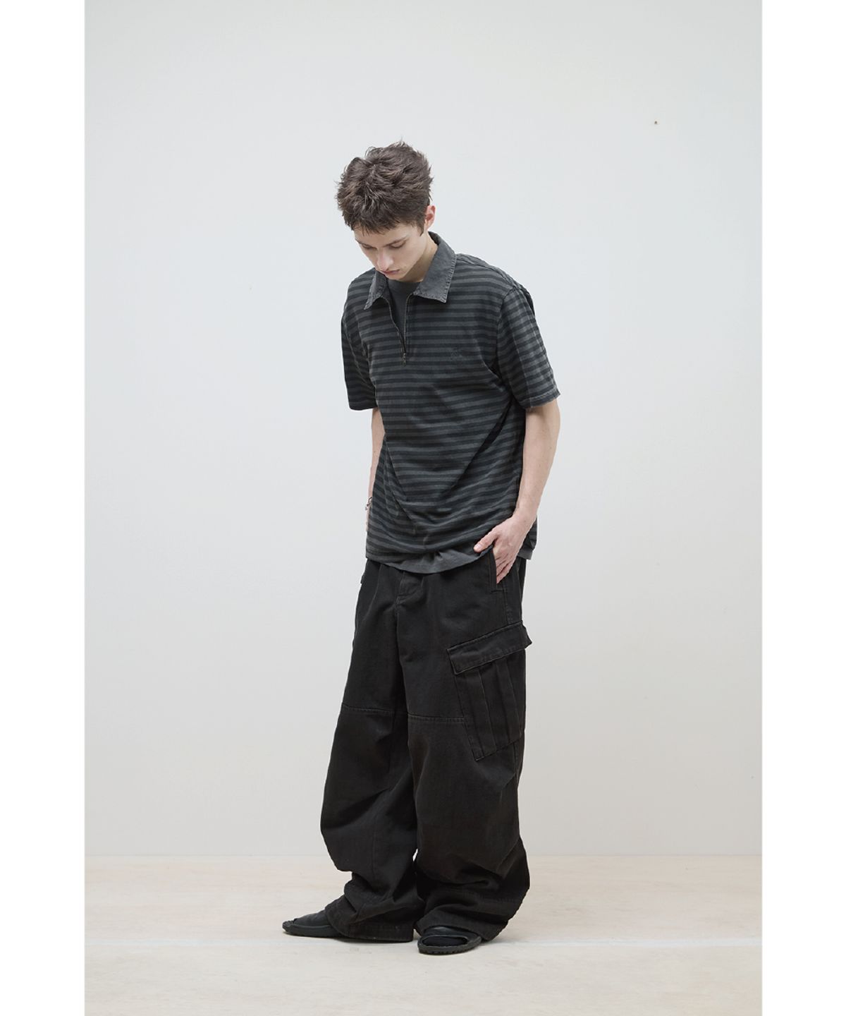 해칭룸(HATCHINGROOM) Mil Pants Washed Black