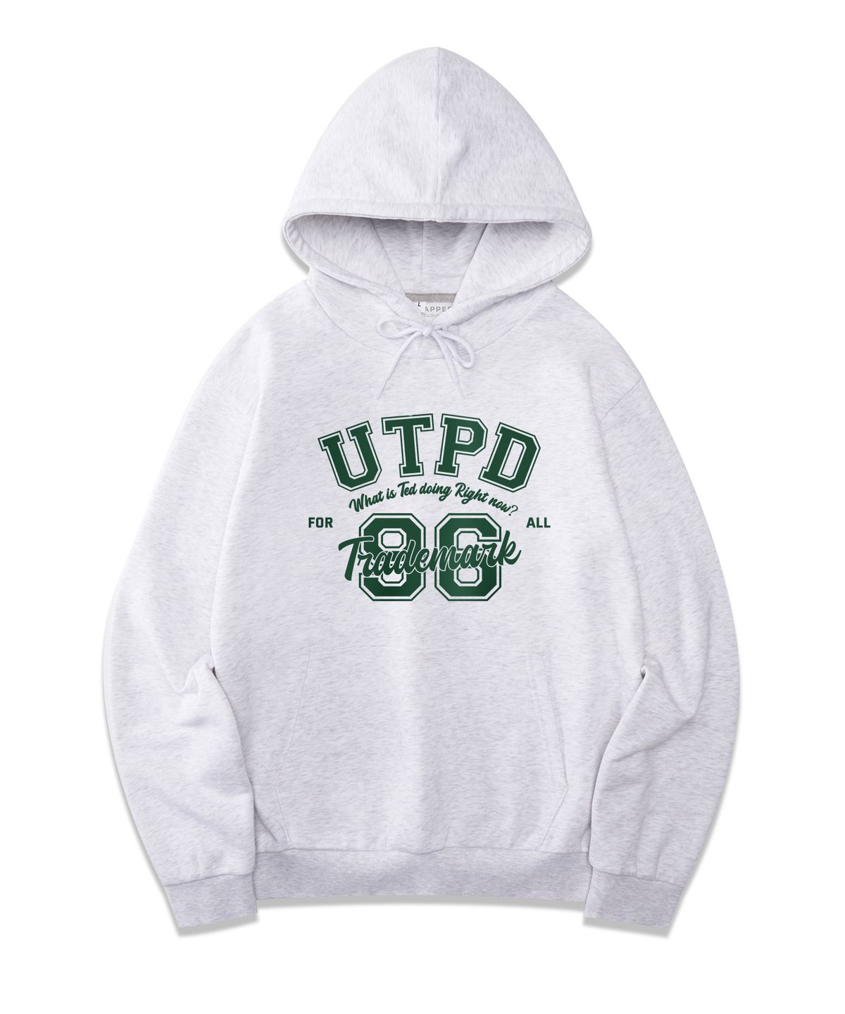 언탭트 스튜디오(UNTAPPED STUDIO) UTPD 96 아치 소프트 테리 후드 티셔츠 아이보리