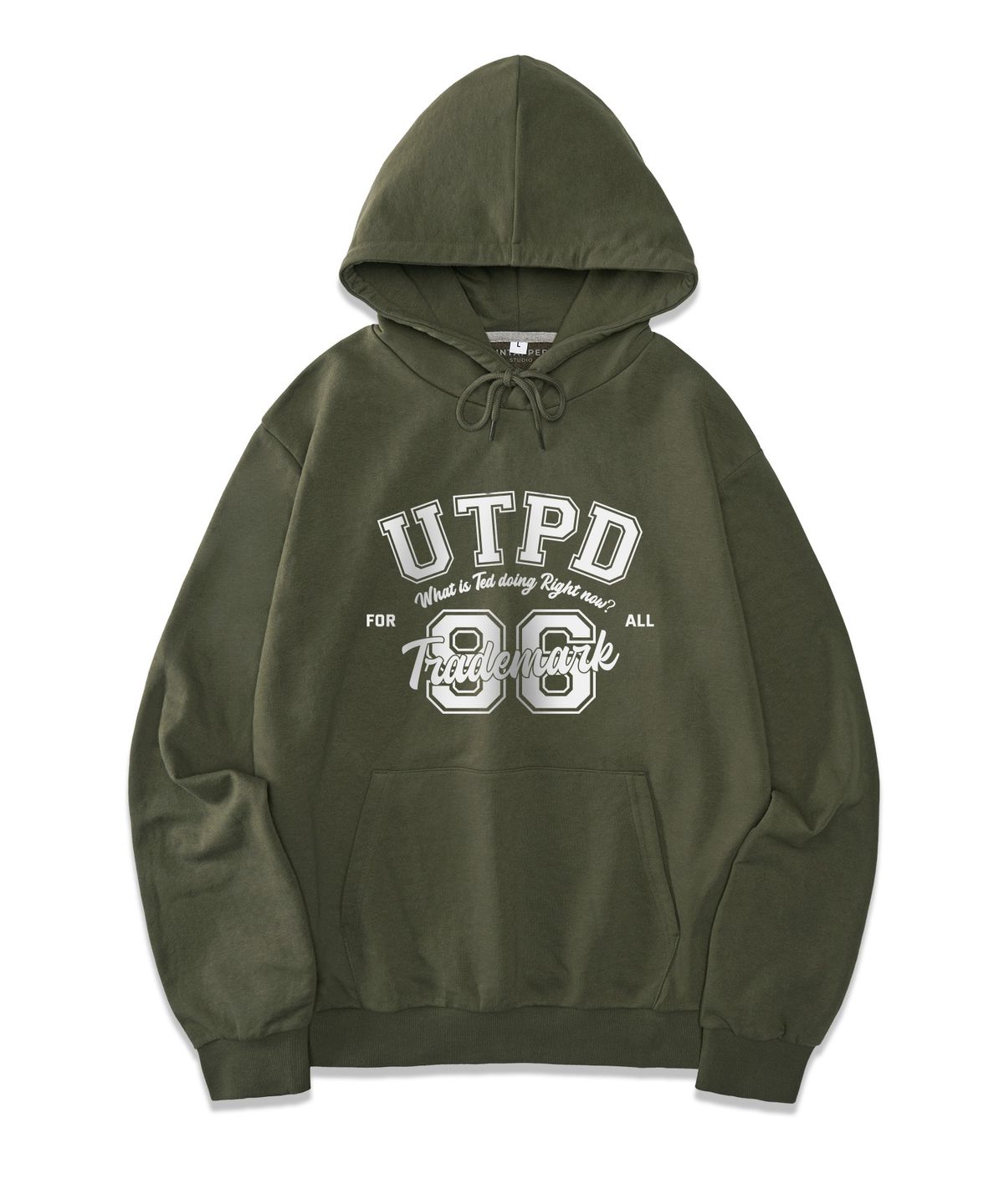 언탭트 스튜디오(UNTAPPED STUDIO) UTPD 96 아치 소프트 테리 후드 티셔츠 아이보리