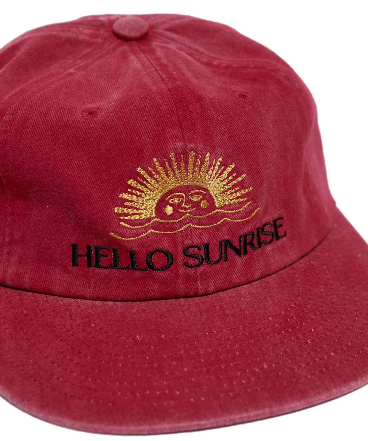 헬로 선라이즈(HELLO SUNRISE) Washed Two Tone Logo 6Panel Cap (Vintage Red)