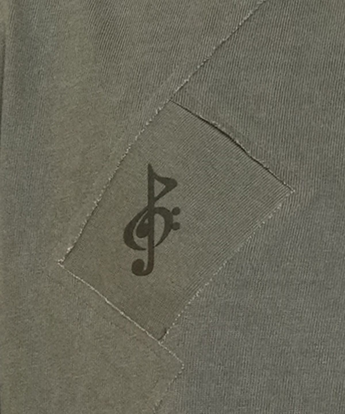 2113 스튜디오(2113 STUDIO) Ep.6 Long sleeve Music logo slash cut Dark grey top No.14