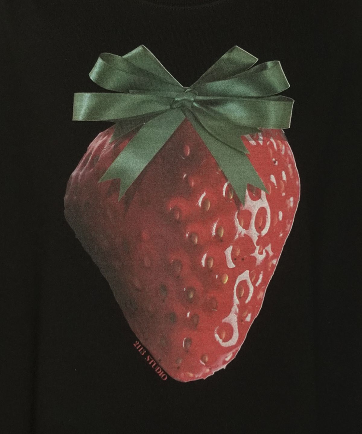 2113 스튜디오(2113 STUDIO) Ep.6 Long sleeve T-shirts Black top No.3 (Ribbon strawberry)