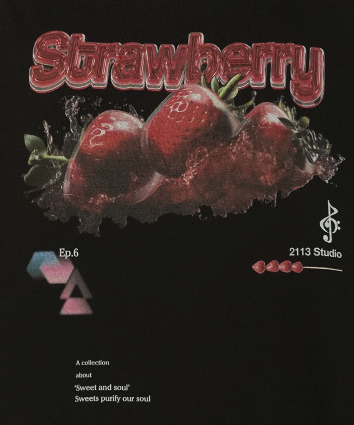 2113 스튜디오(2113 STUDIO) Ep.6 Long sleeve T-shirts Black top No.2 (3 strawberry)