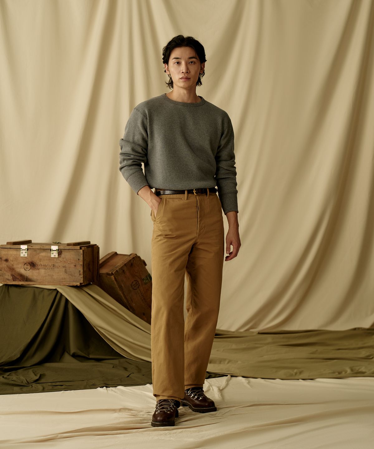 브론슨(BRONSON) USMC Officer Trousers Khaki
