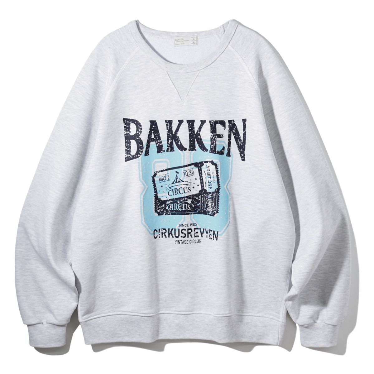 바켄(BAKKEN) Ticket 래글런 스웨트셔츠 BK5983_크림