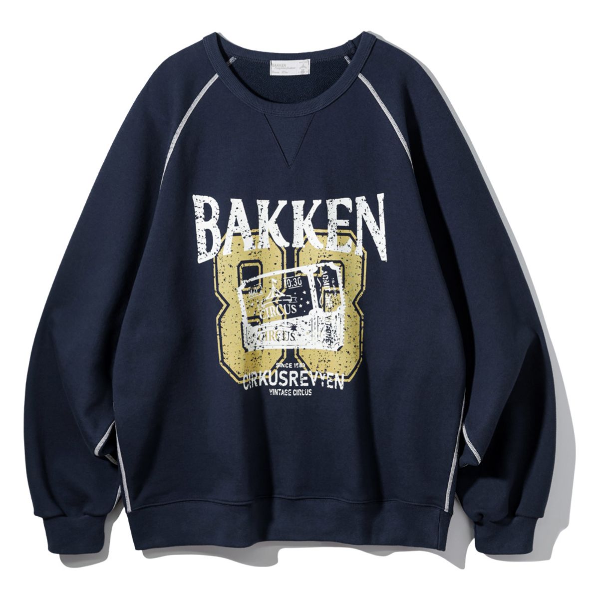 바켄(BAKKEN) Ticket 래글런 스웨트셔츠 BK5983_크림