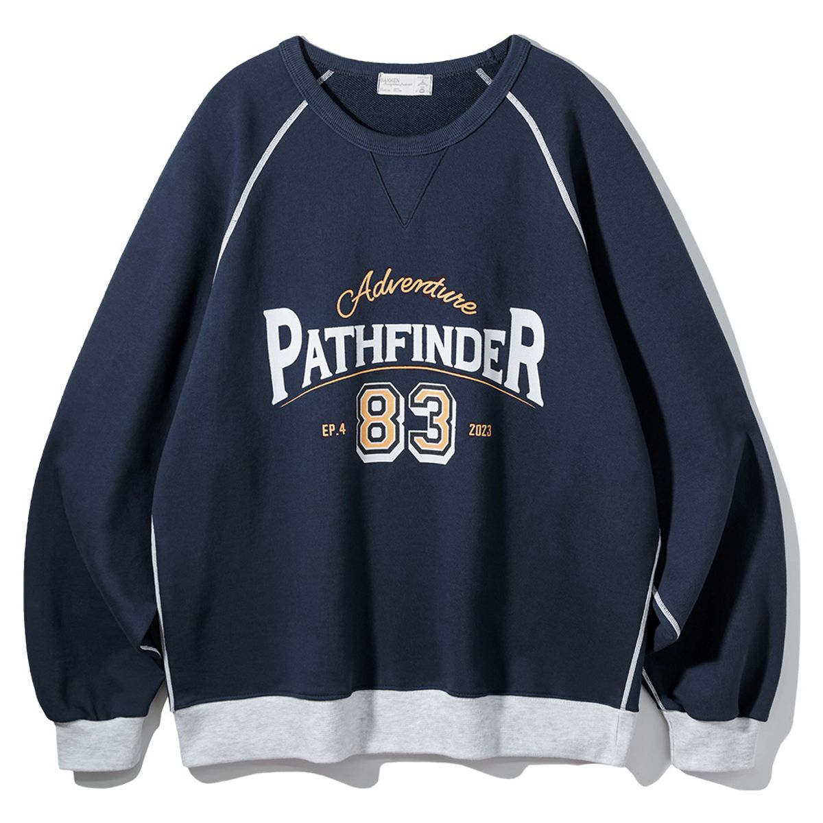 바켄(BAKKEN) Pathfinder 래글런 스웨트셔츠 BK5982_멜란지화이트