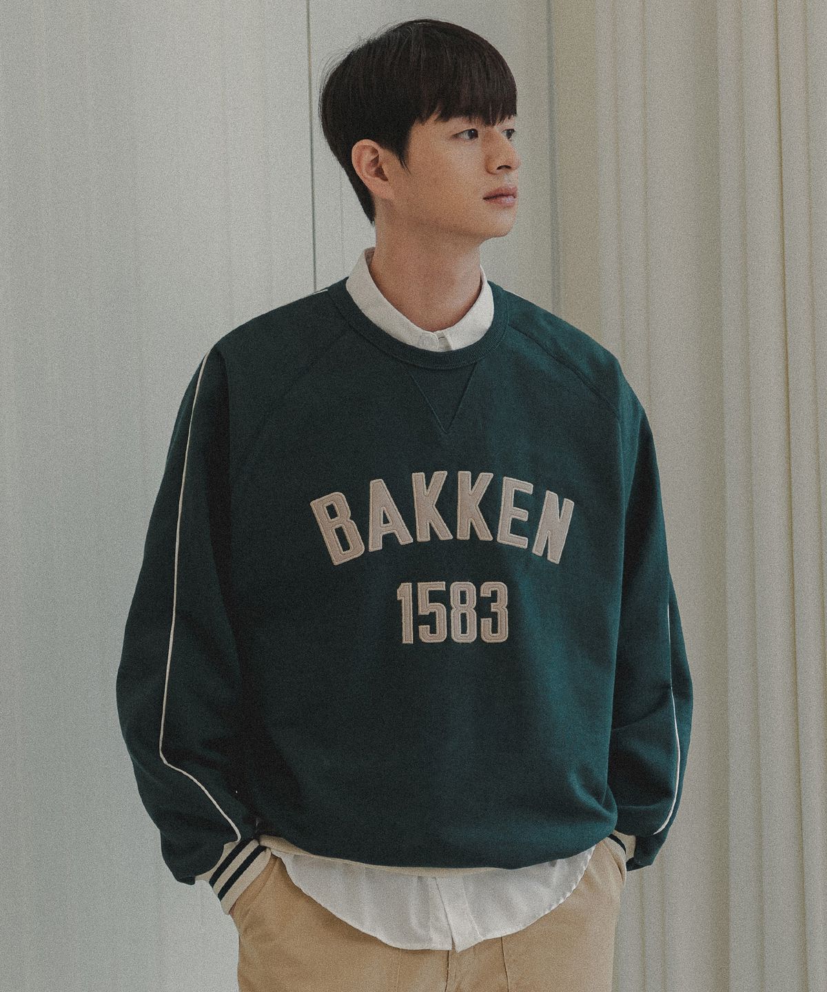 바켄(BAKKEN) Bakken 1583 트랙 스웨트셔츠 BK5989_다크그린