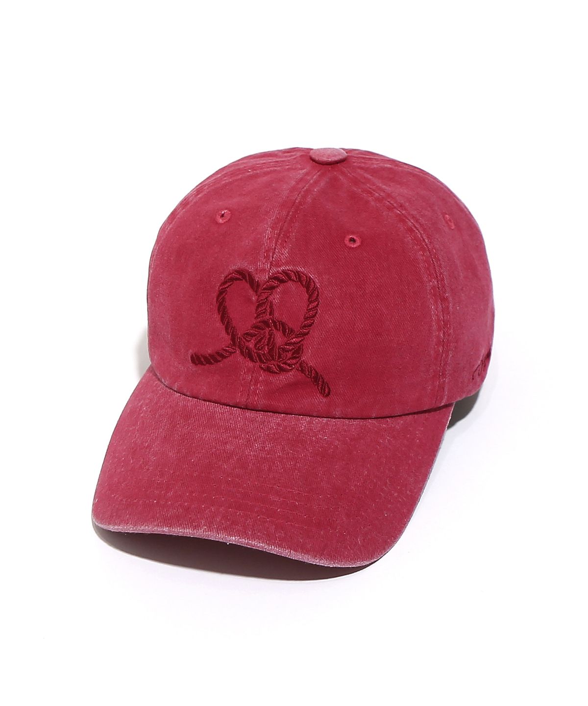 오가프(OGARP) Heart Knot Embroidery Cap Red