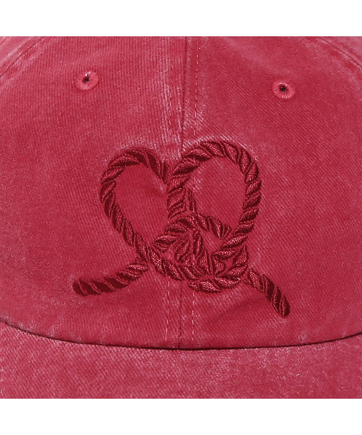 오가프(OGARP) Heart Knot Embroidery Cap Red