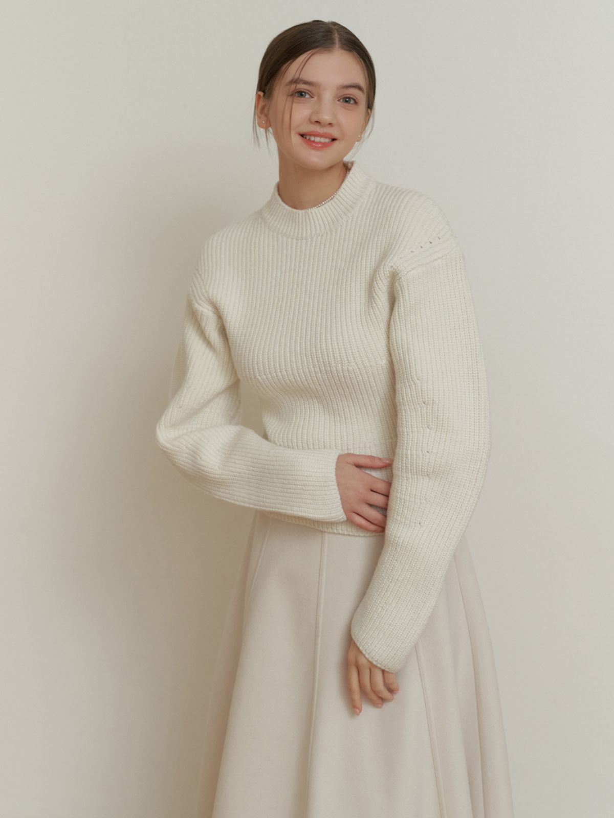 리엘(RE L) Peony volume knit (ivory)