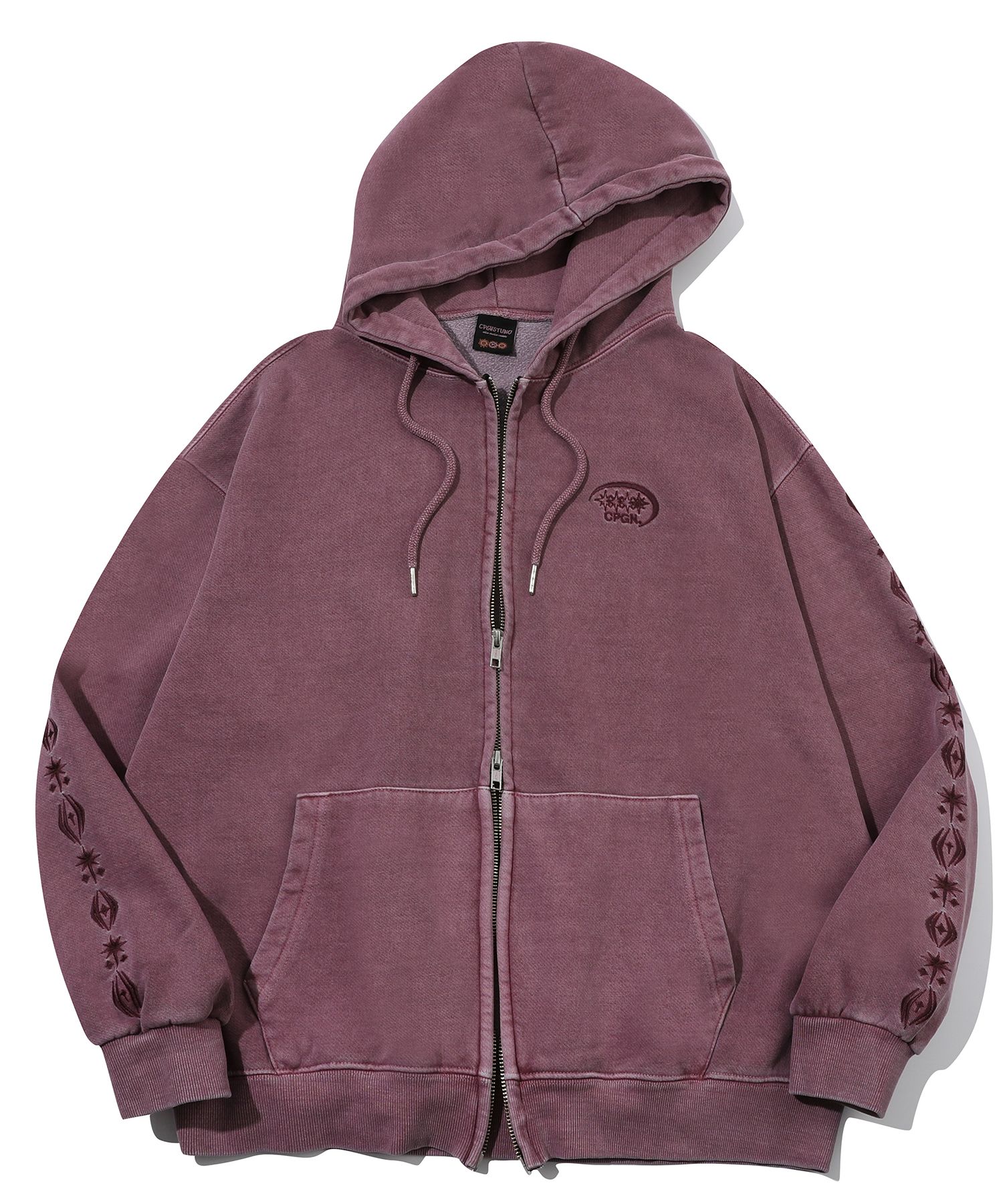 関税込★CPGN STUDIO★[2-WAY] Sleeve Star Pigment Hood Zip-Up MUSINSA | CPGN STUDIO [2-WAY] Sleeve Star Pigment Hood Zip
