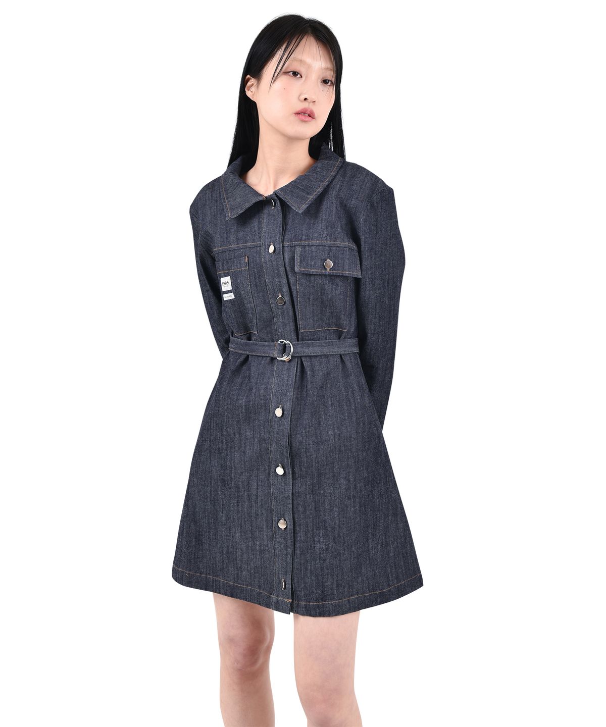 카타르시스(KATHARSIS) 데일리 데님  미니 원피스 긴팔 진청  S M