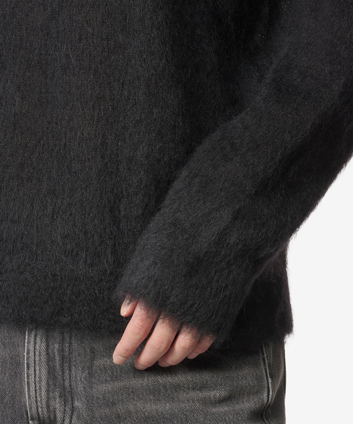 생로랑(SAINT LAURENT) 모헤어 스웨터 - 블랙 / 759720Y76IH1000