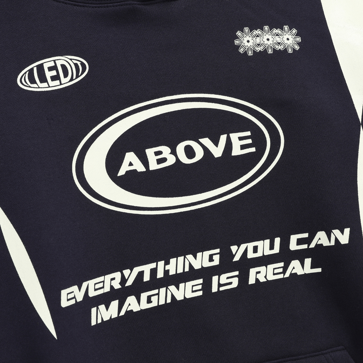 일레딧(ILLEDIT) ABOVE LOGO HOODIE NAVY