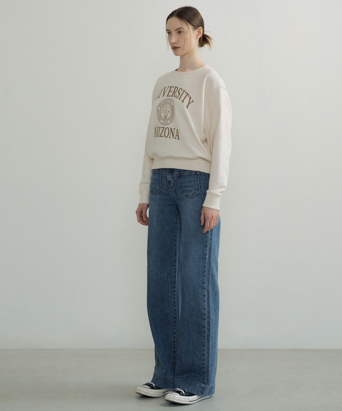 오떼뜨(OCTETTE) UNIVERSITY SWEAT T_2COLOR